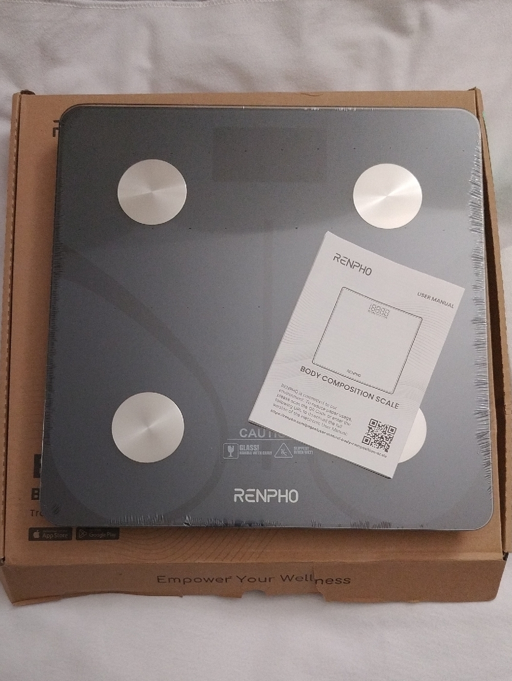 RENPHO Glass Body Composition Scale Elis 1, Track Metrics Thru App, Black NEW - Picture 4 of 16